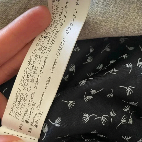 [Zara] NWT Herringbone Grey Blazer With Patches - Picture 8 of 8